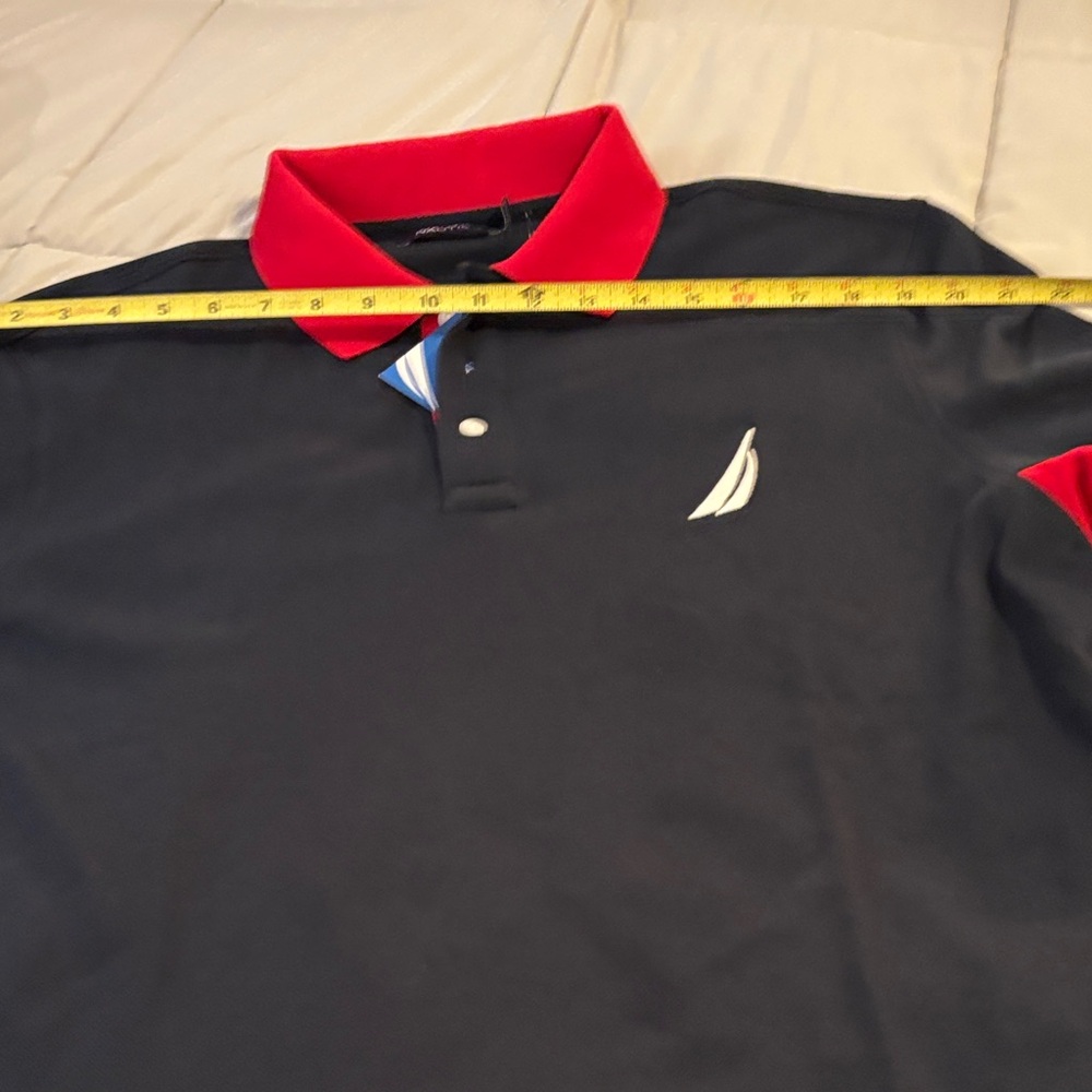 Nautica Navy Polo with Red Contrast Collar - Picture 6 of 14